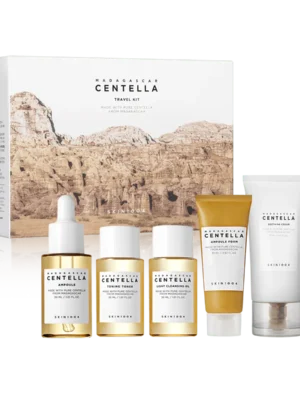 Set de viaje SKIN1004 Centella Travel Kit | rutina coreana completa en mini size para piel sensible y viajes